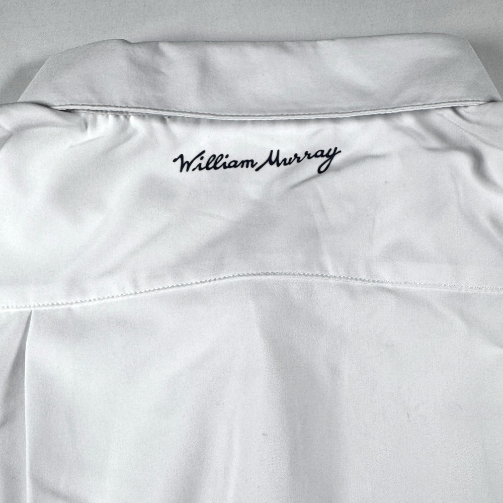 William Murray Short Sleeve Golf Shirt Men XXL Solid White Snap Down Stretch NEW - Picture 4 of 11